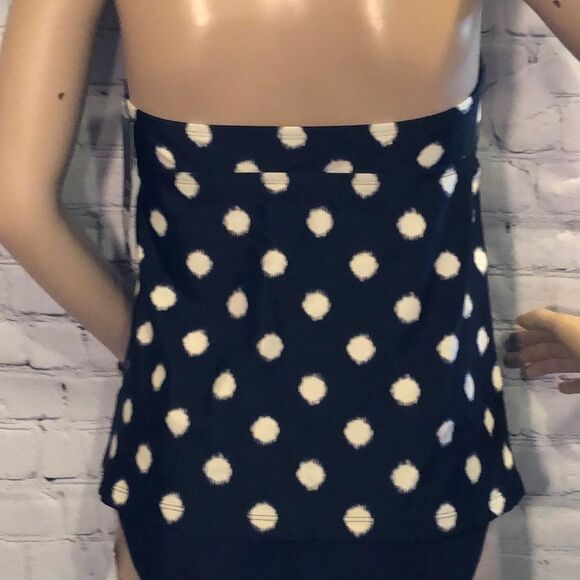Mossimo Black Polka Dot Padded Tankini Top New With Tags Medium - Picture 4 of 10